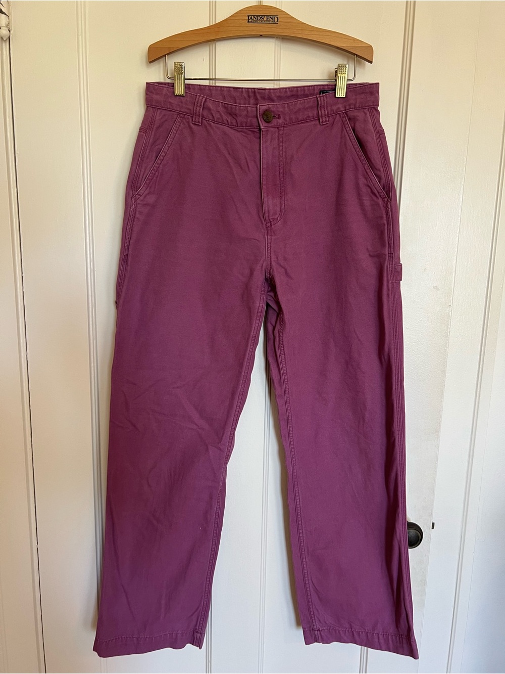 Women’s Cargo Pants Deep Plum Straight Fit